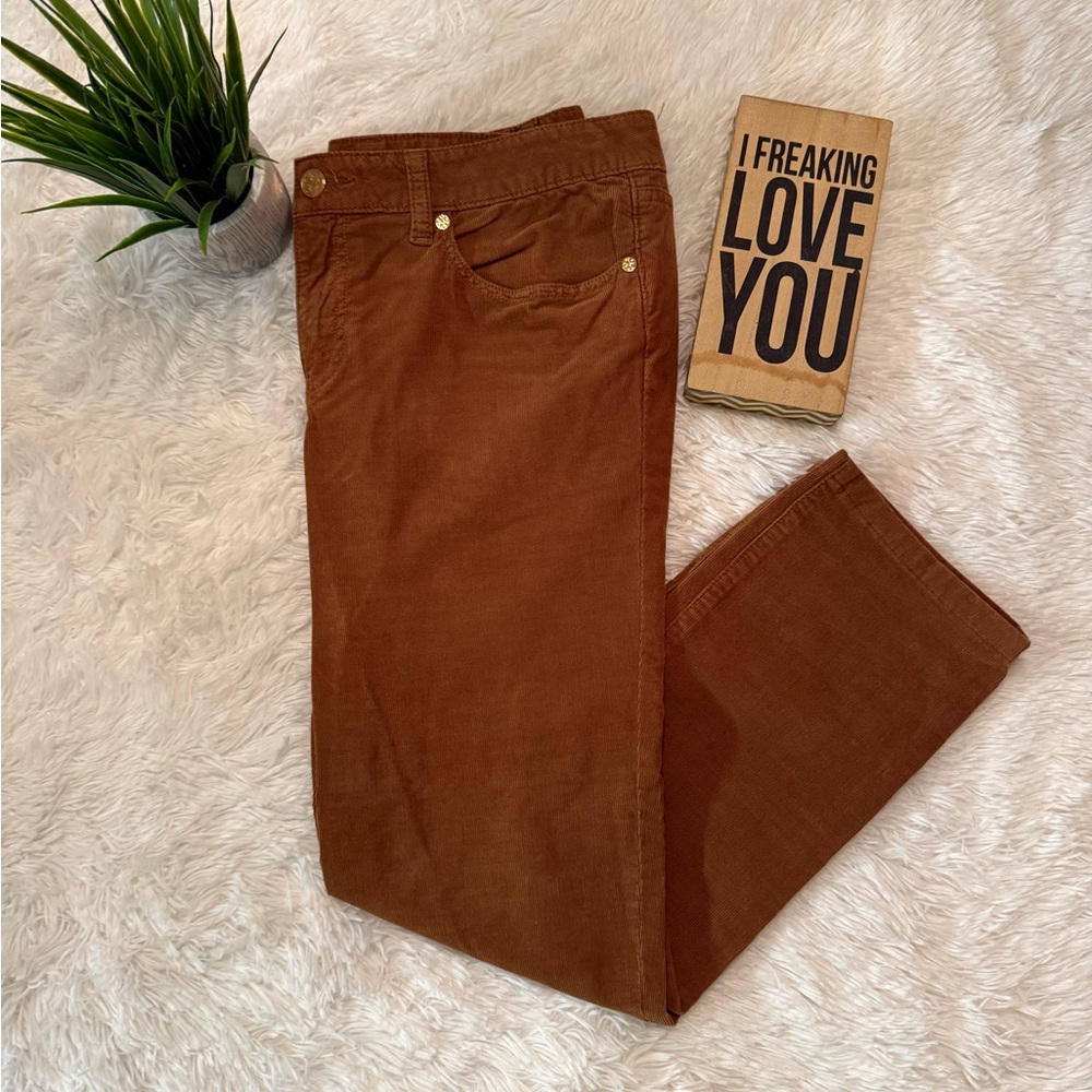 Tory Burch Ivy Super Skinny Corduroy Pants - Picture 2 of 9
